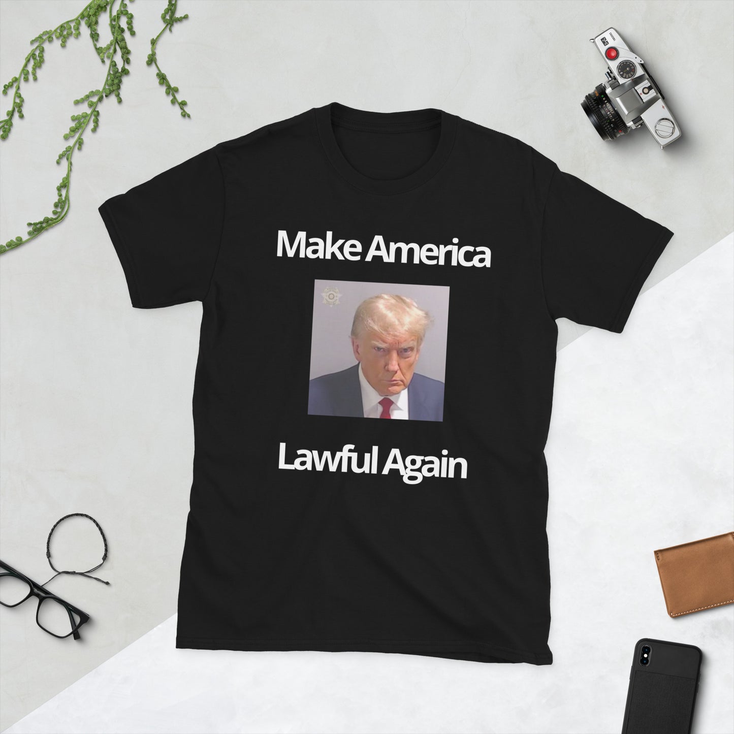 Donald Trump Mugshot Short-Sleeve Unisex T-Shirt