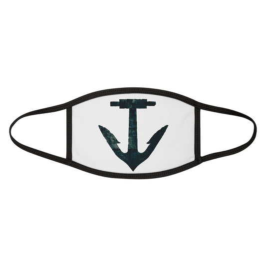 Big Blue Anchor Mixed-Fabric Face Mask